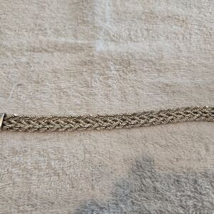 Silver Braided Bracelet - 8"   925 Italy
